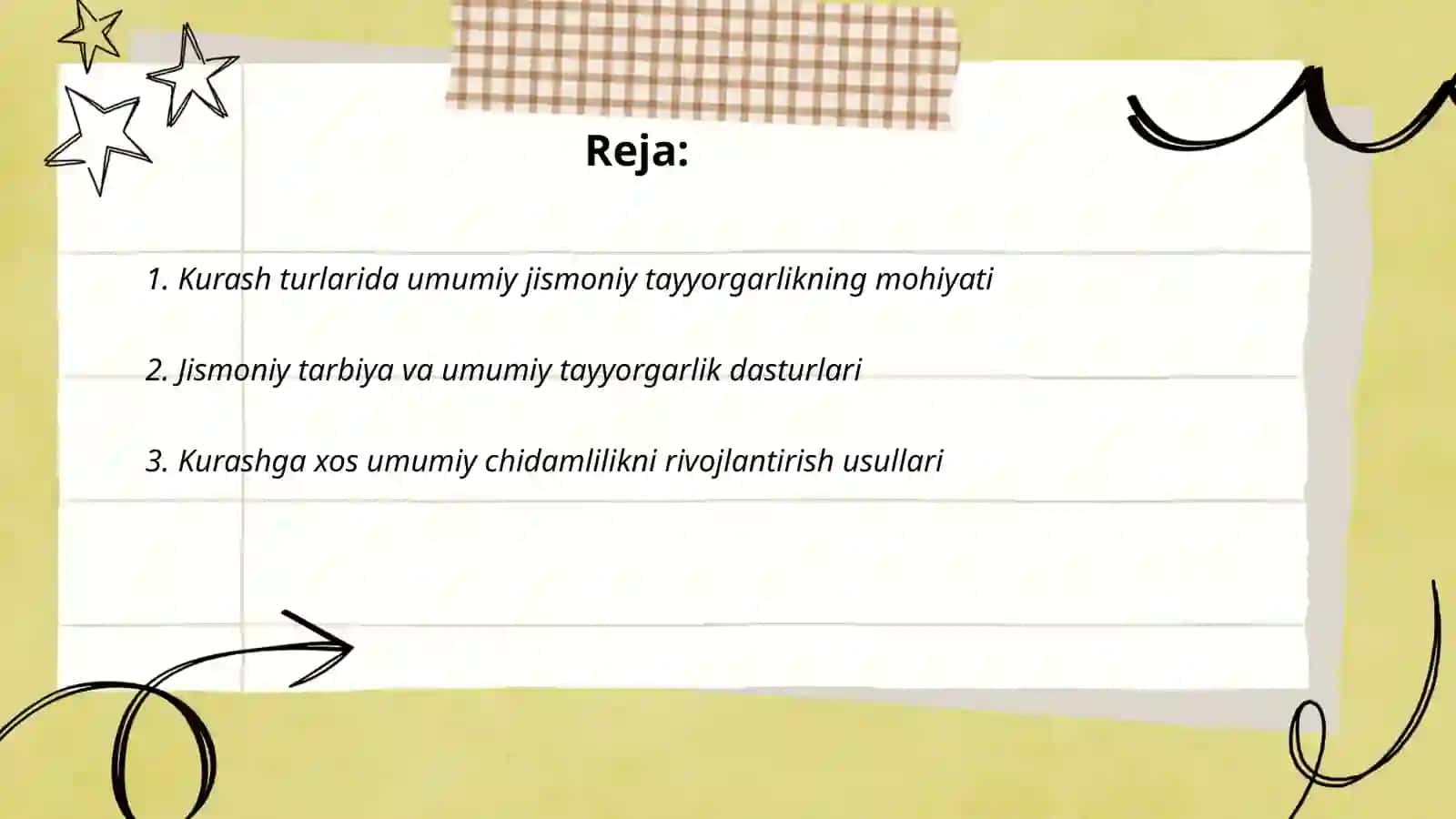 Kurash turlarida umumiy jismoniy tayyorgarlik 2