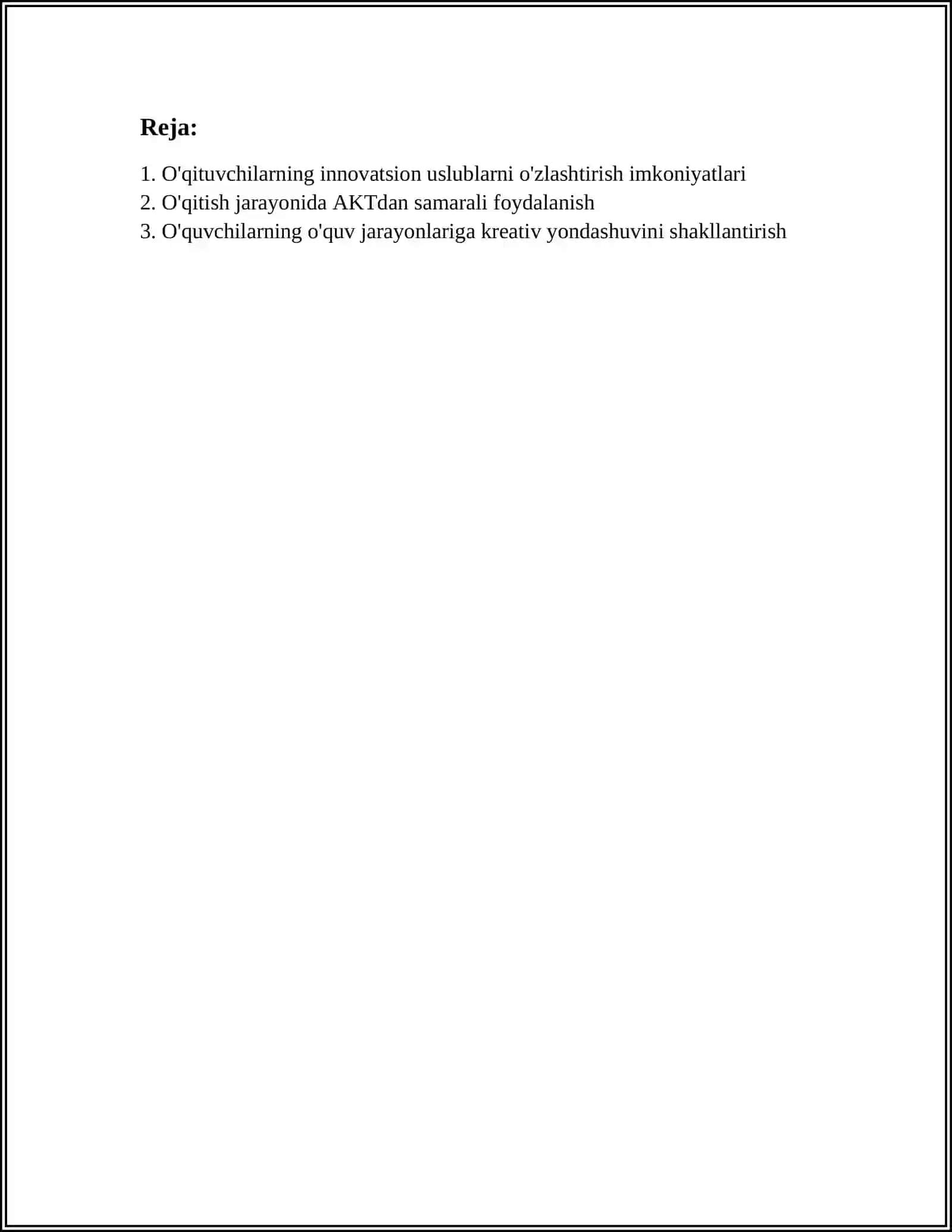 HOZIRGI KUNDA O'QITUVCHILAR PEDAGOGIK QOBILIYATINI SHAKLLANTIRISH IMKONIYATLARI 2