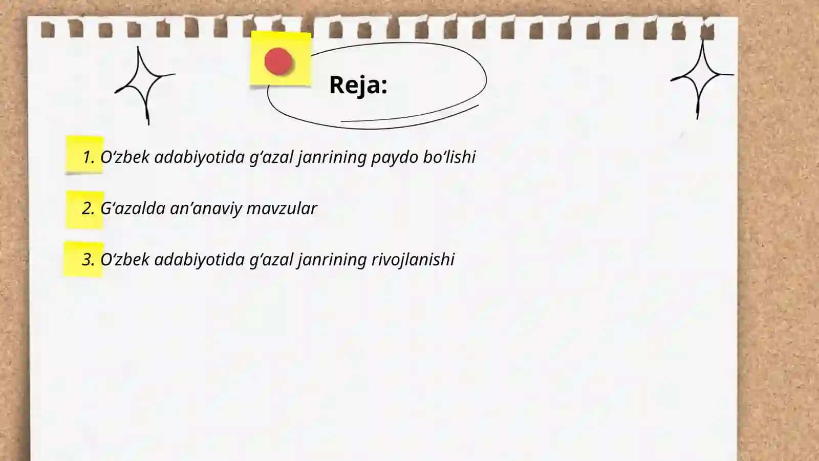 Oʻzbek adabiyotida gʻazal 2