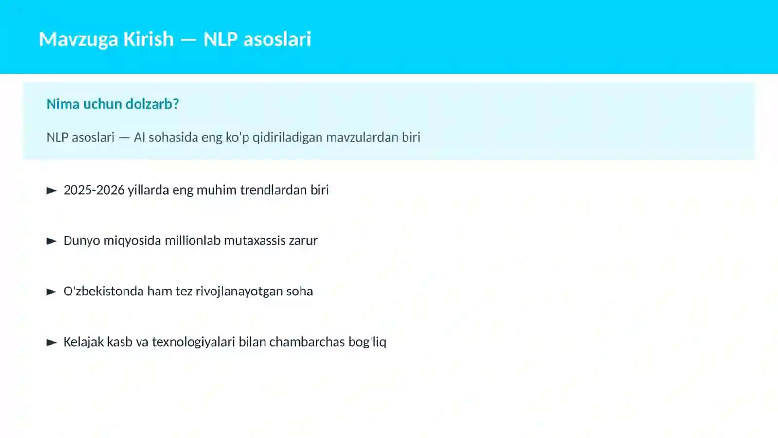 NLP asoslari 2