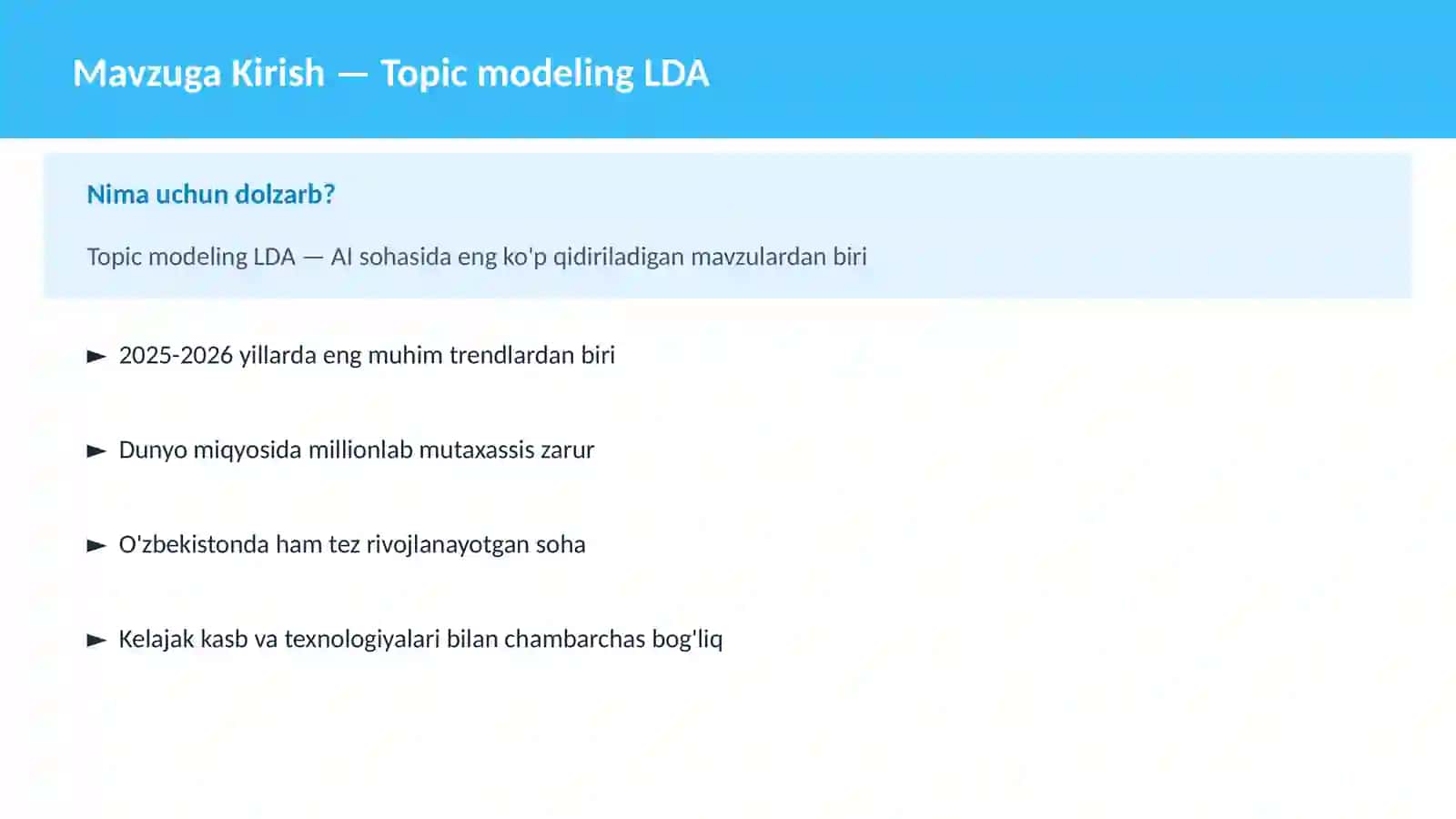 Topic modeling LDA 2