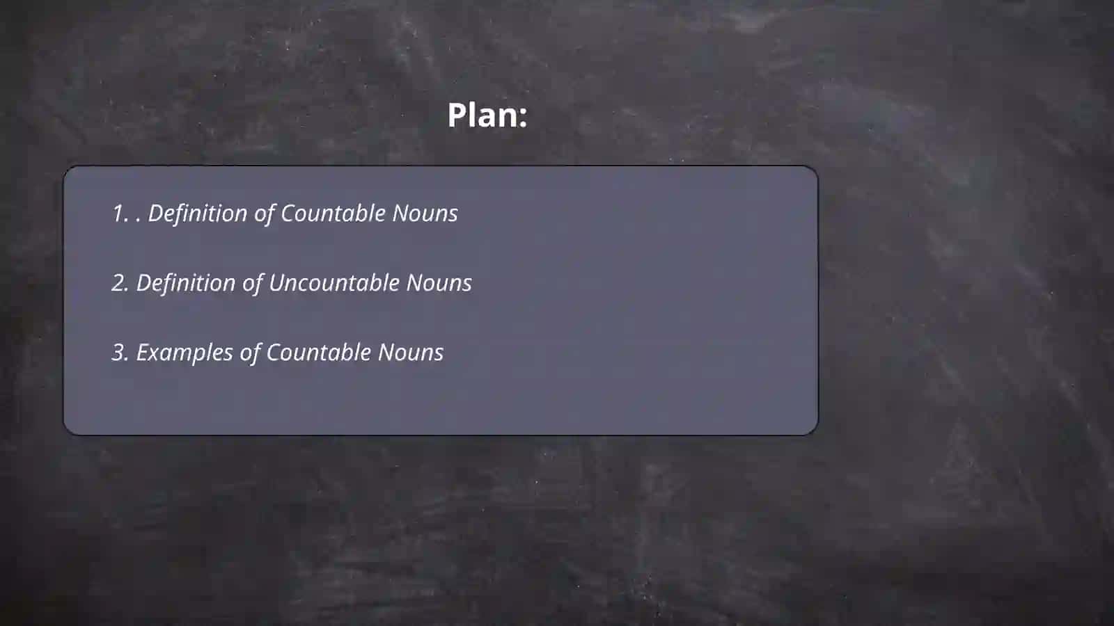 Countable and uncountable 2