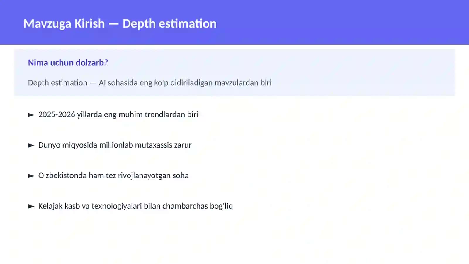 Depth estimation 2