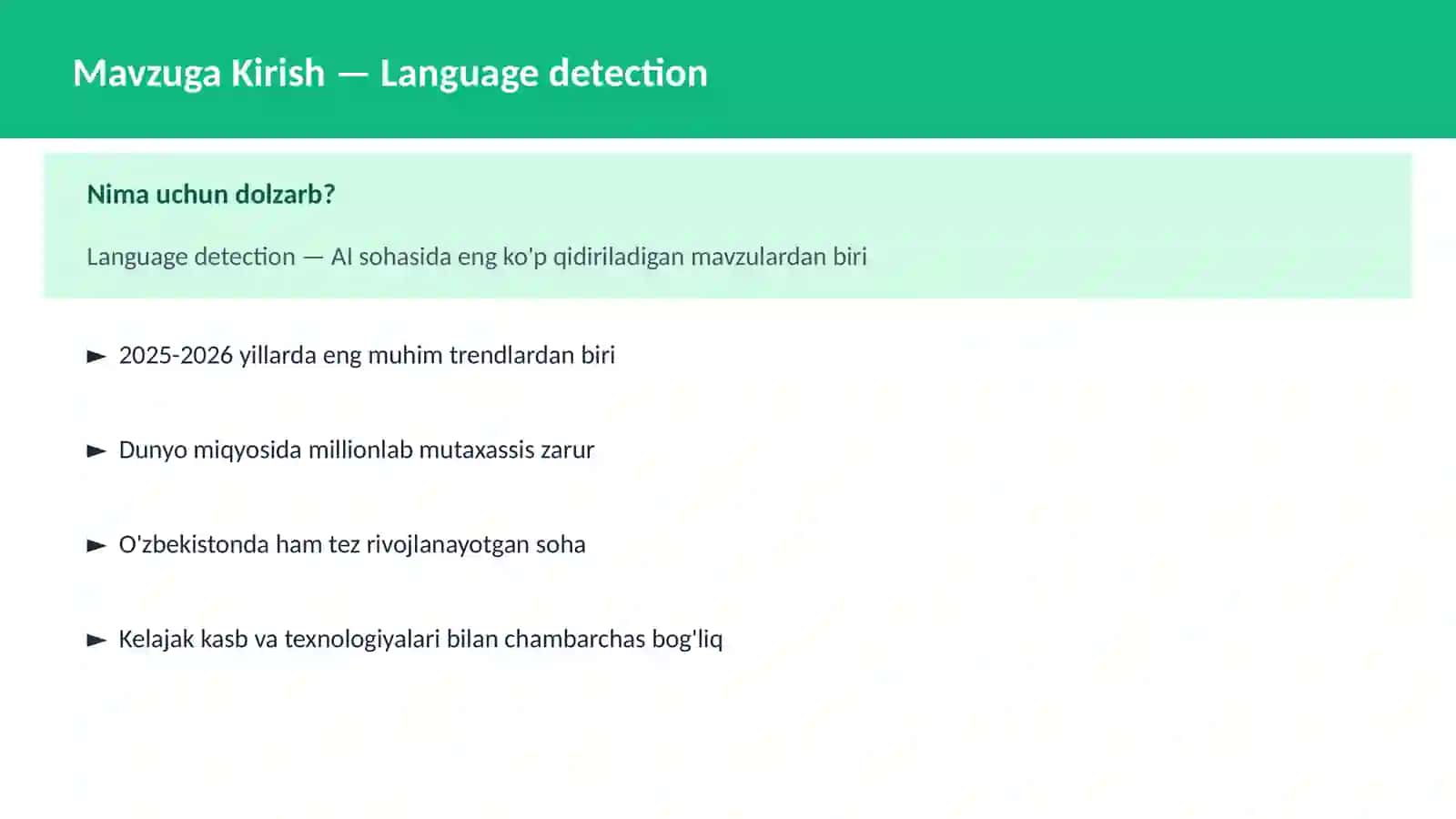 Language detection 2