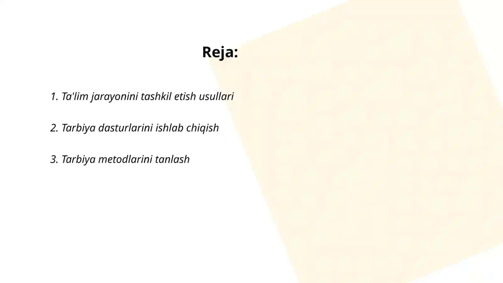 Ta'lim jarayonini tashkil etish usullari 2
