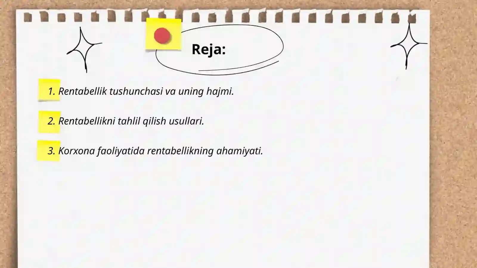 Rentabellik va uni oshirish yo'llari 2