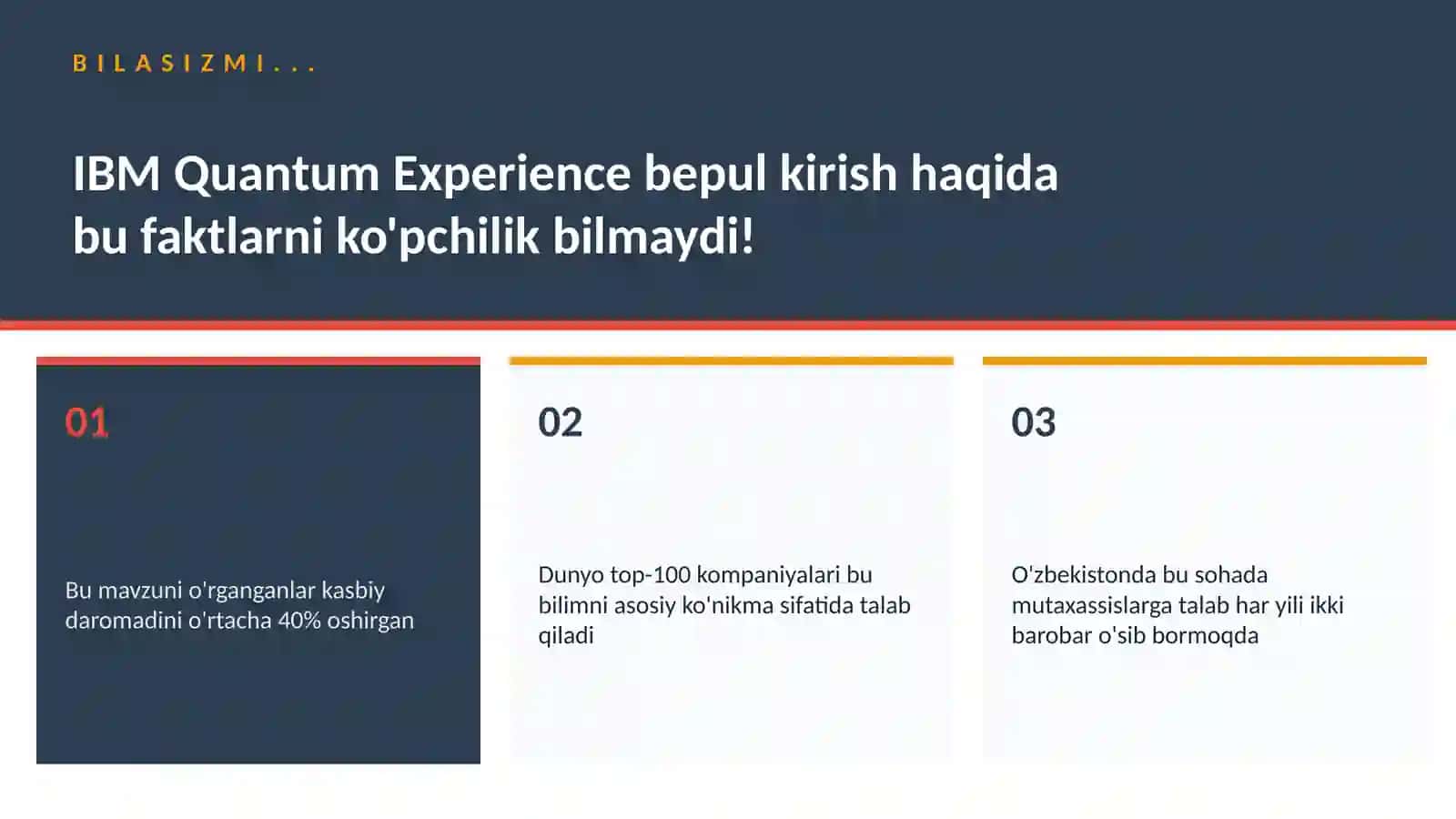 IBM Quantum Experience bepul kirish 2