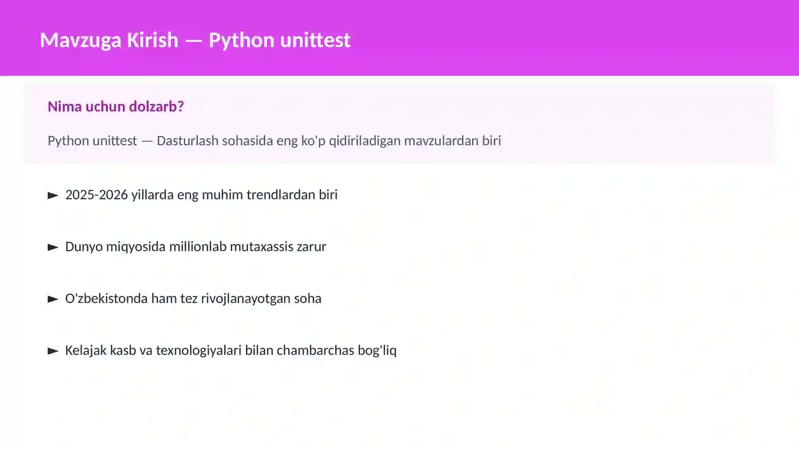 Python unittest 2