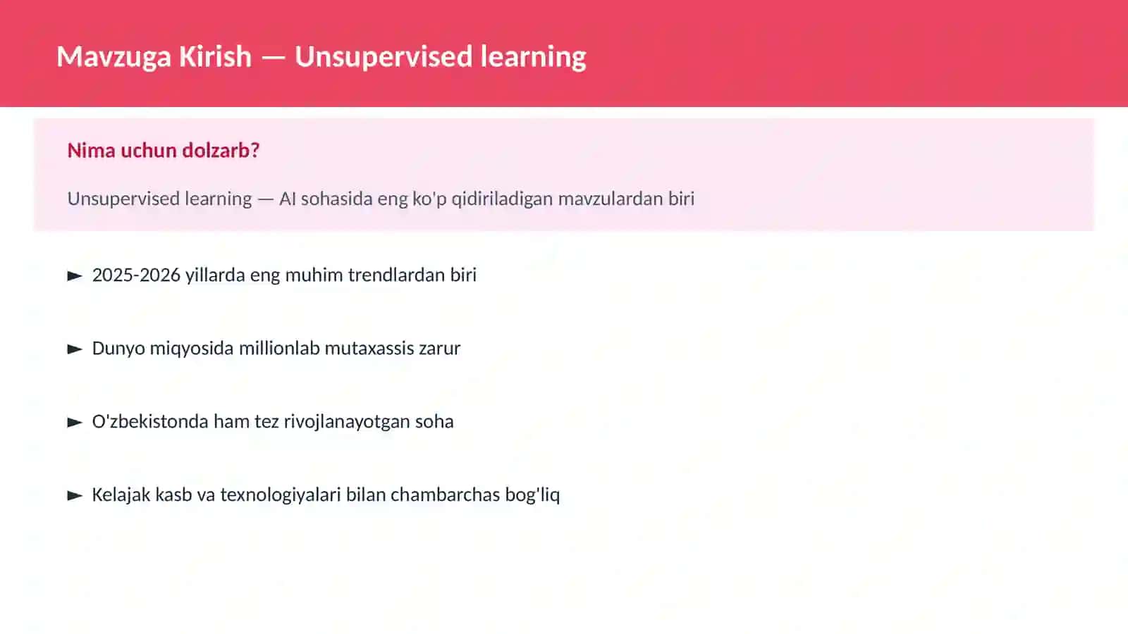 AI | MACHINE LEARNING ASOSLARI 2