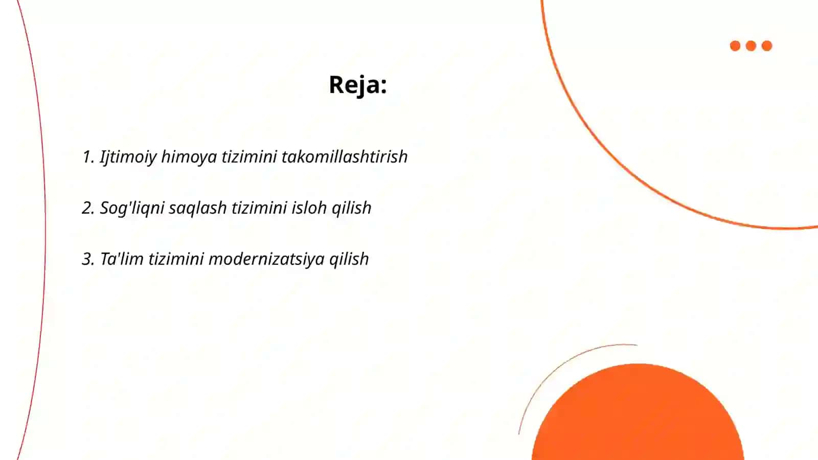 Yangi Oʻzbekistonda amalga oshirilayotgan islohotlar 2