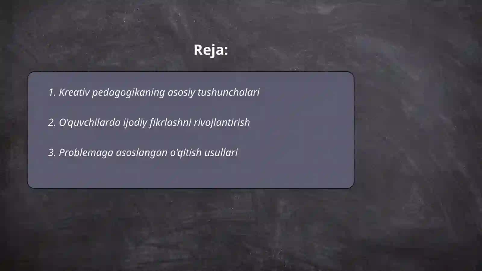 Kreativ pedagogika fanining oʻqitish metodlari 2