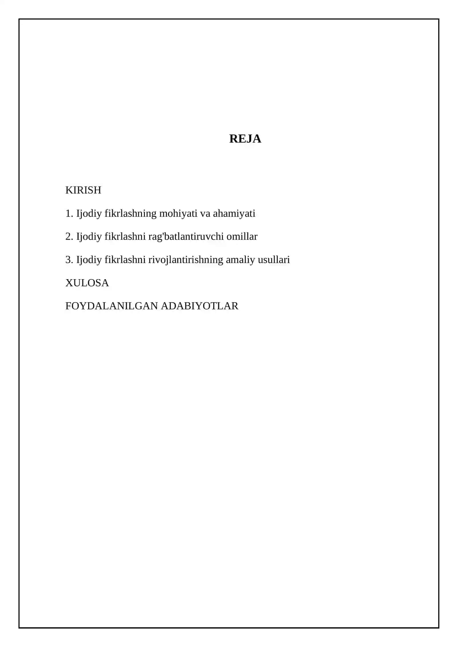 Kreativ fikrlash va uni rivojlantirish yo'llari 2