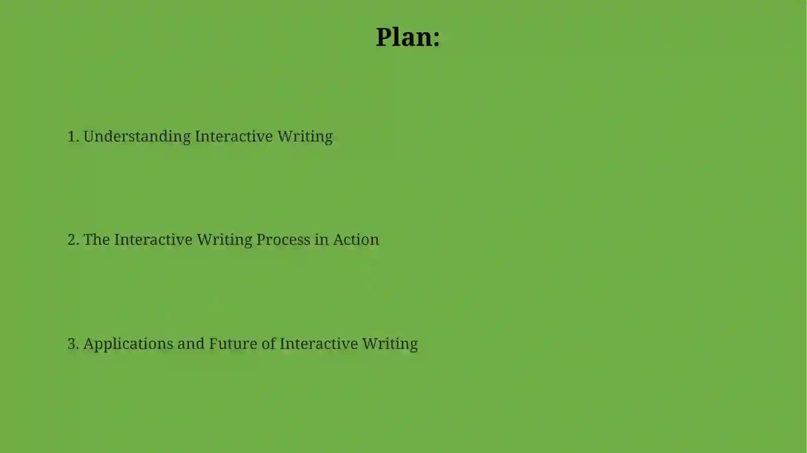 Interactive Writing Process 2