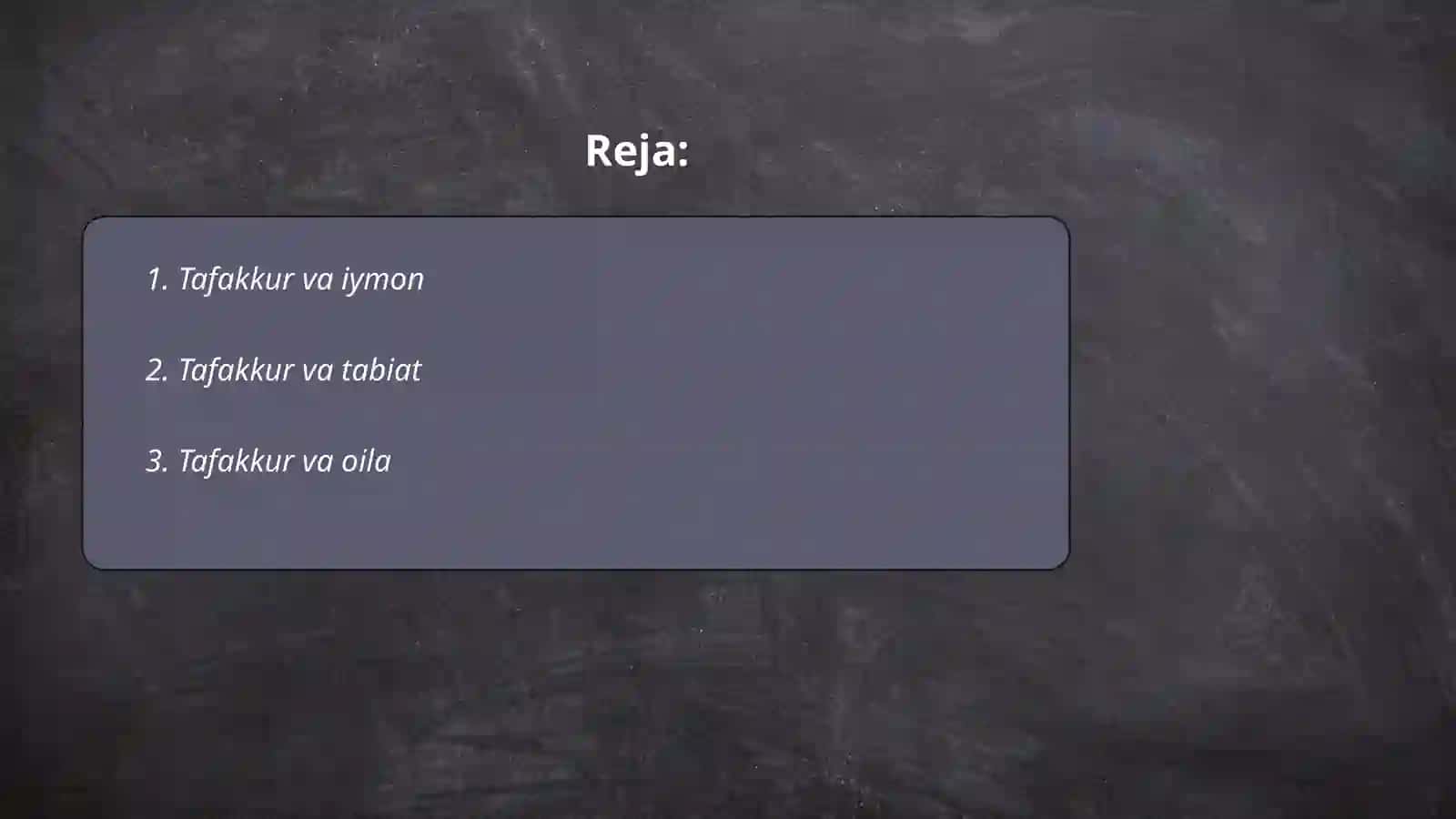 Tafakkur va iymon 2