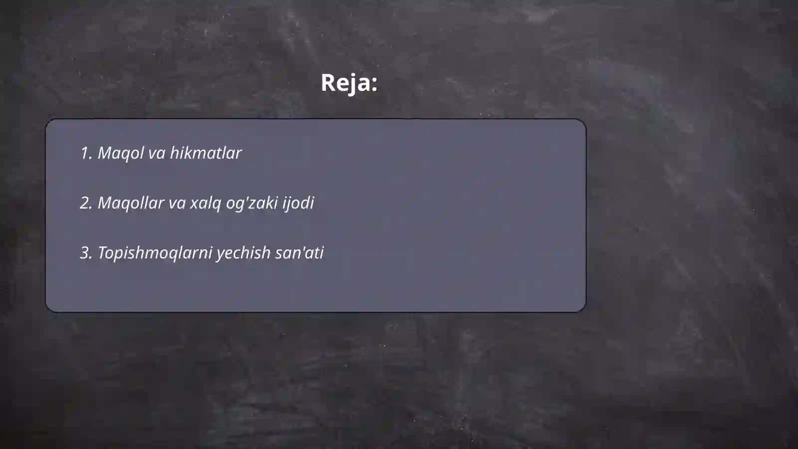 Maqol va hikmatlar 2
