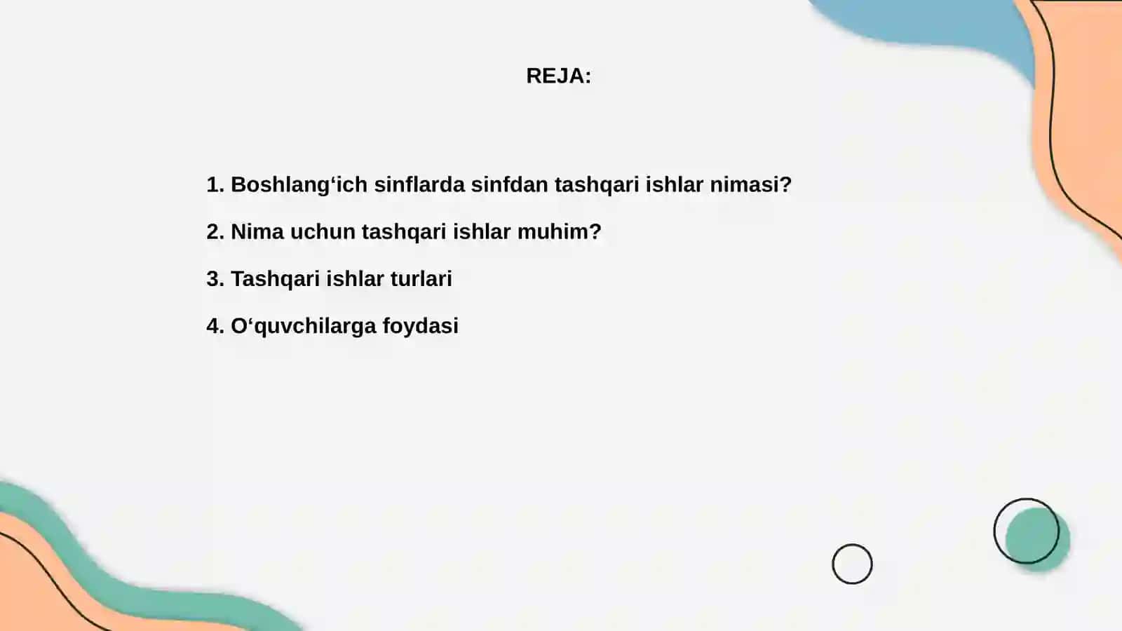 Boshlangʻich sinflarda sinfdan tashqari ishlar 2