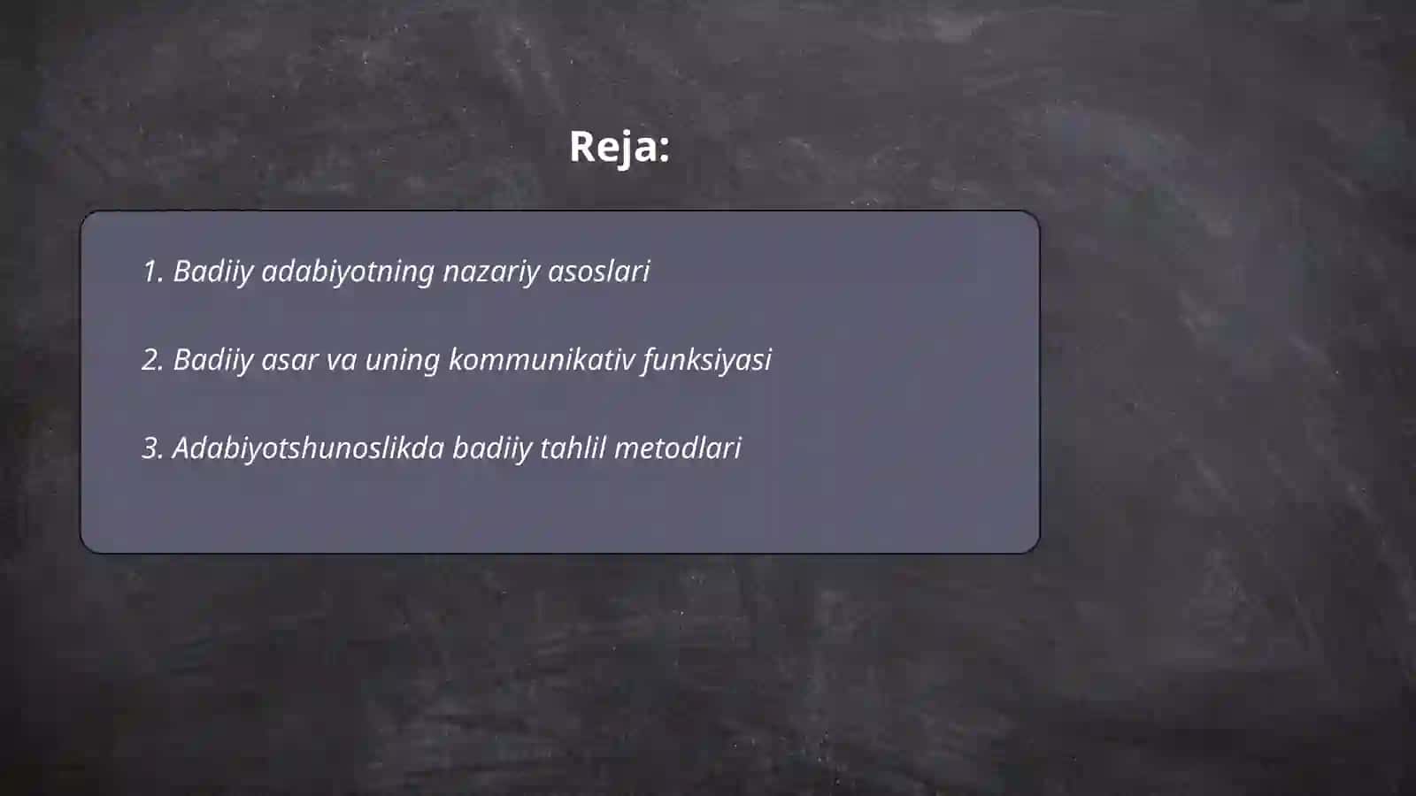 Badiiy adabiyotning nazariy asoslari 2