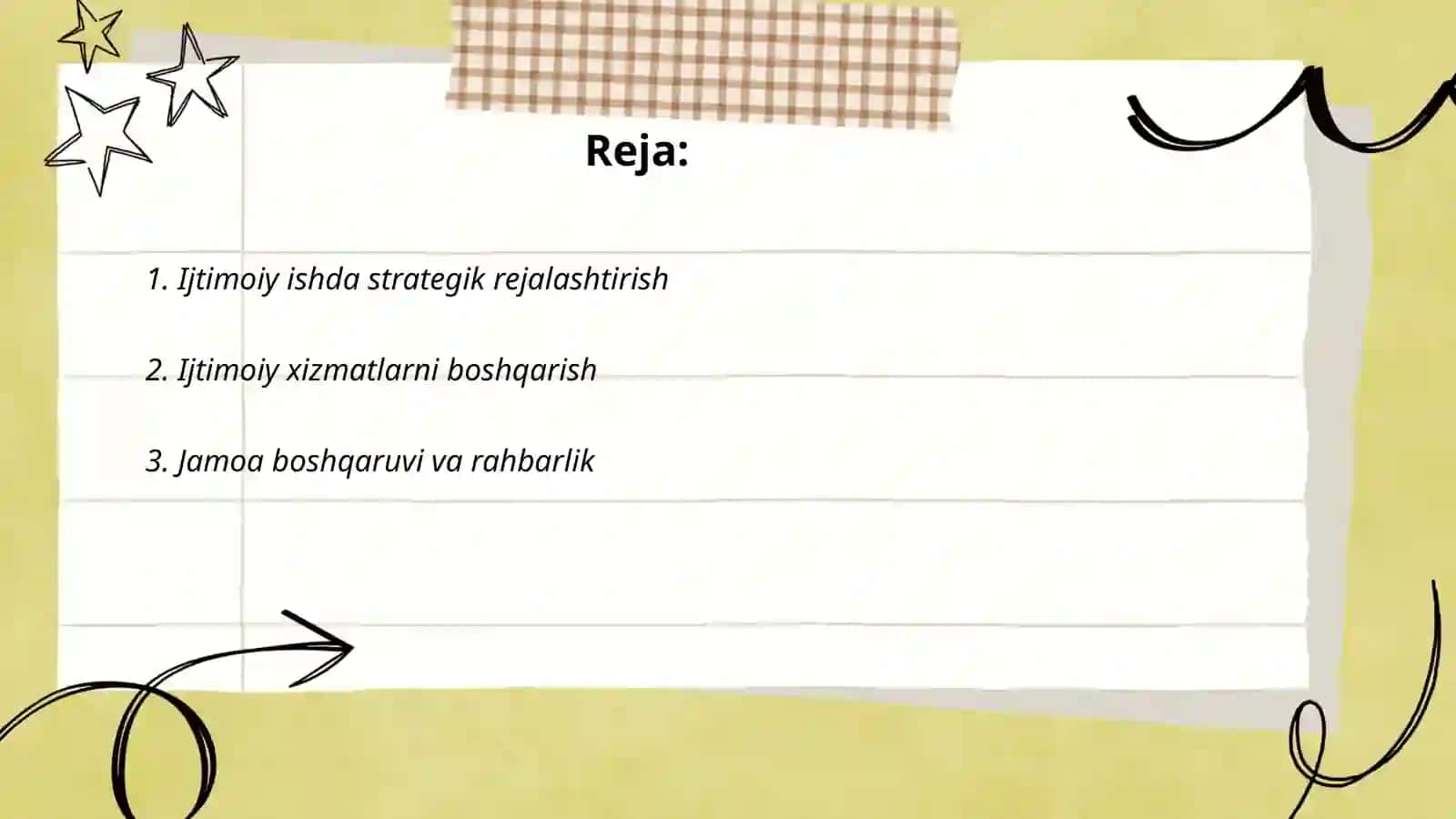 Ijtimoiy ishda strategik rejalashtirish 2