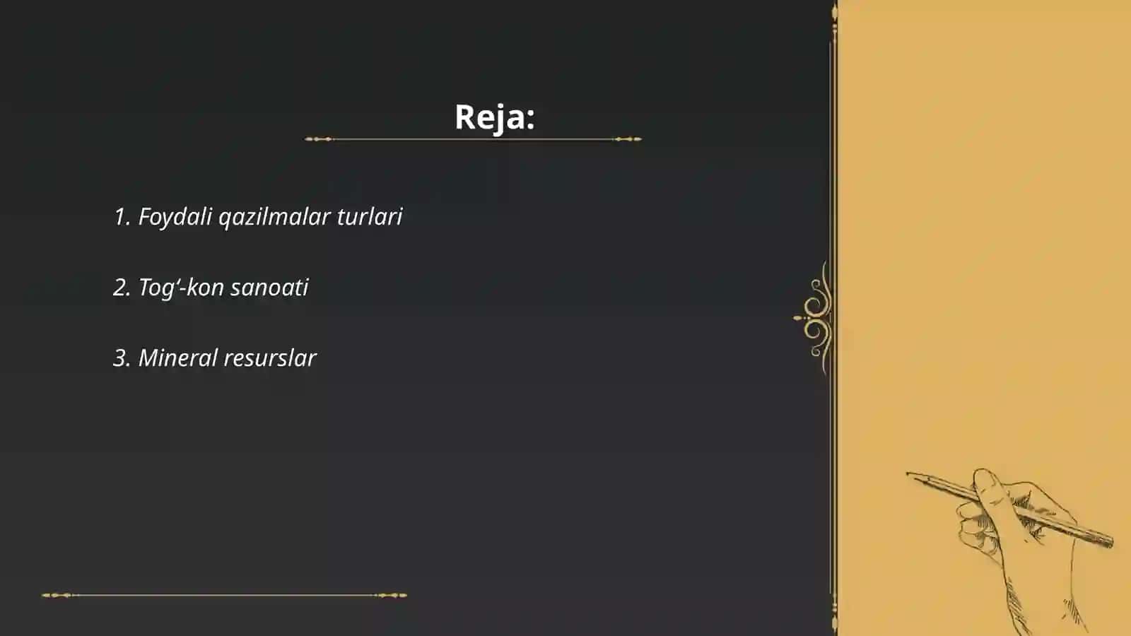 Foydali qazilmalar turlari 2