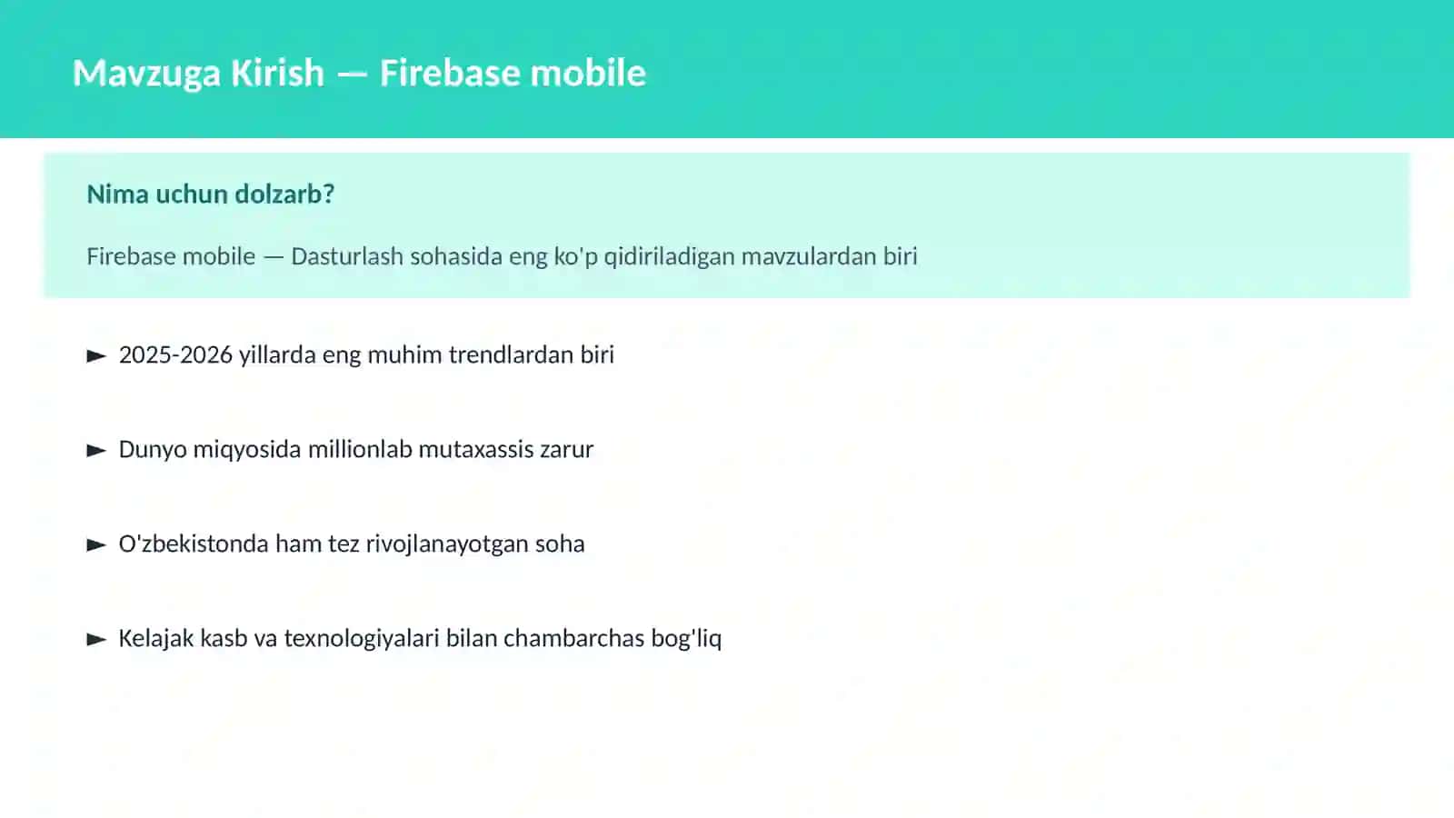 Firebase mobile 2