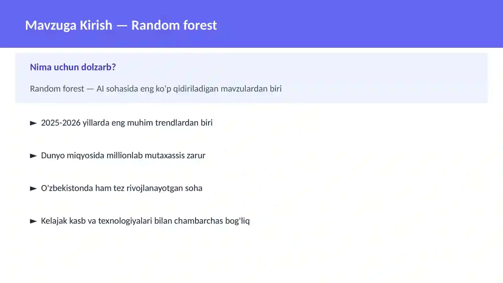 Random forest 2