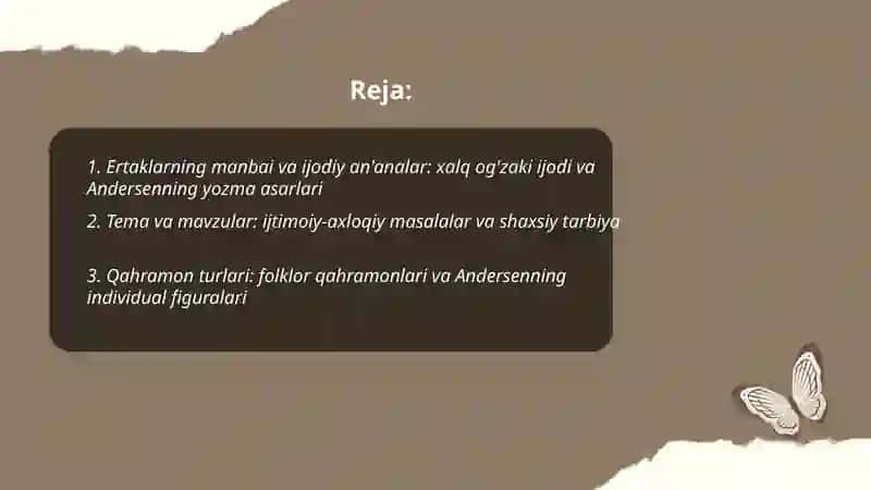 Oʼzbek xalq ertaklari va Andersen ertaklarining umumiy va farqli jihatlari 2