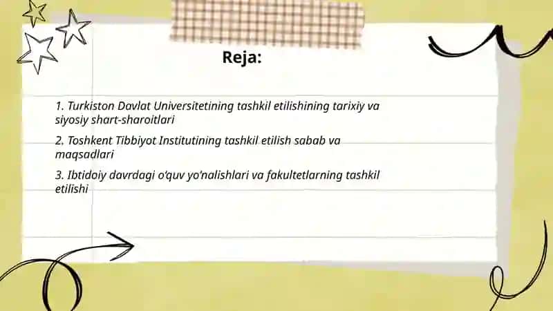 Turkiston Davlat universiteti va Toshkent tibbiyot institutining tashkil etilishi tarixi 2