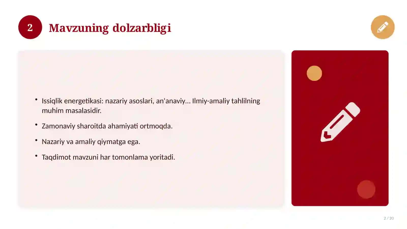 Issiqlik energetikasi: nazariy asoslari, an'anaviy yondashuvda (Kurs ishi) 2