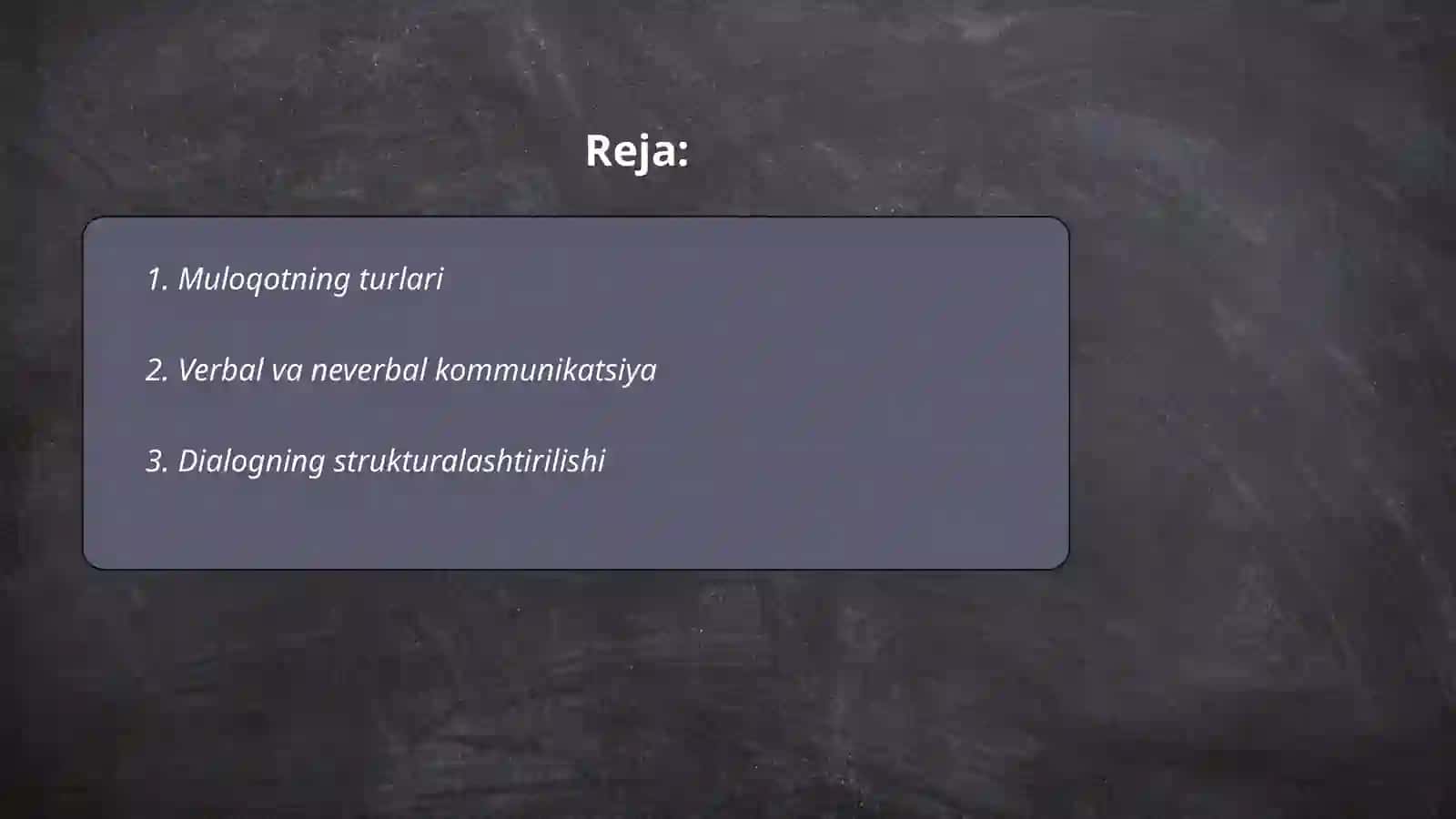 Muloqotning turlari 2
