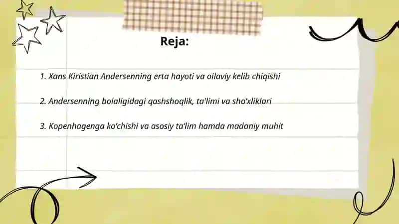 Xans Kiristian Andersen hayoti va ijodi 2
