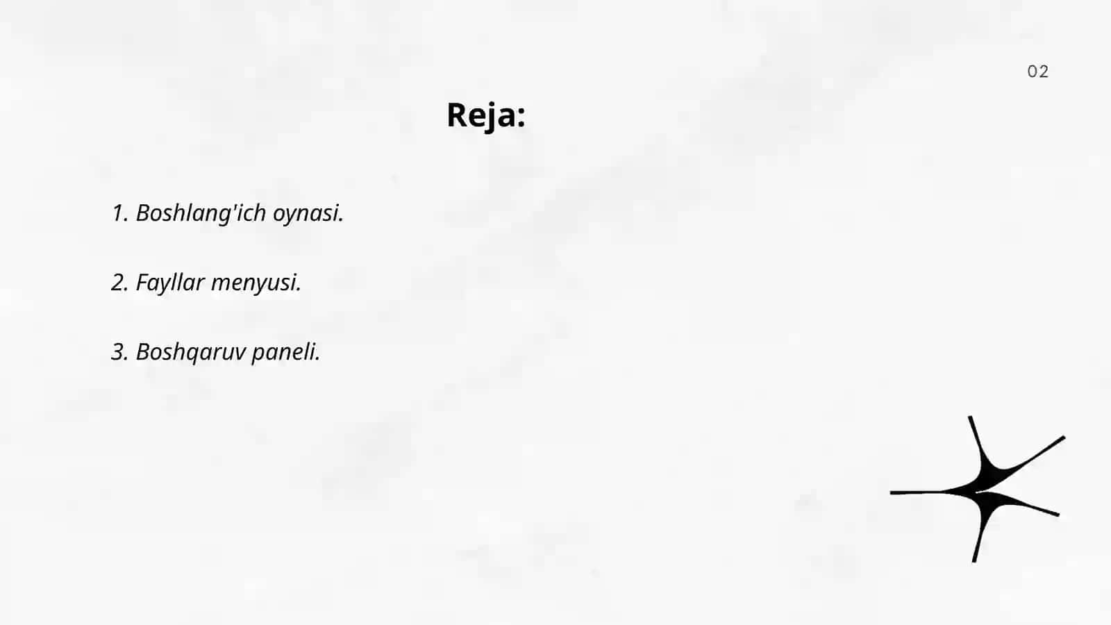 Power Point dasturi interfeysi va menyulari 2