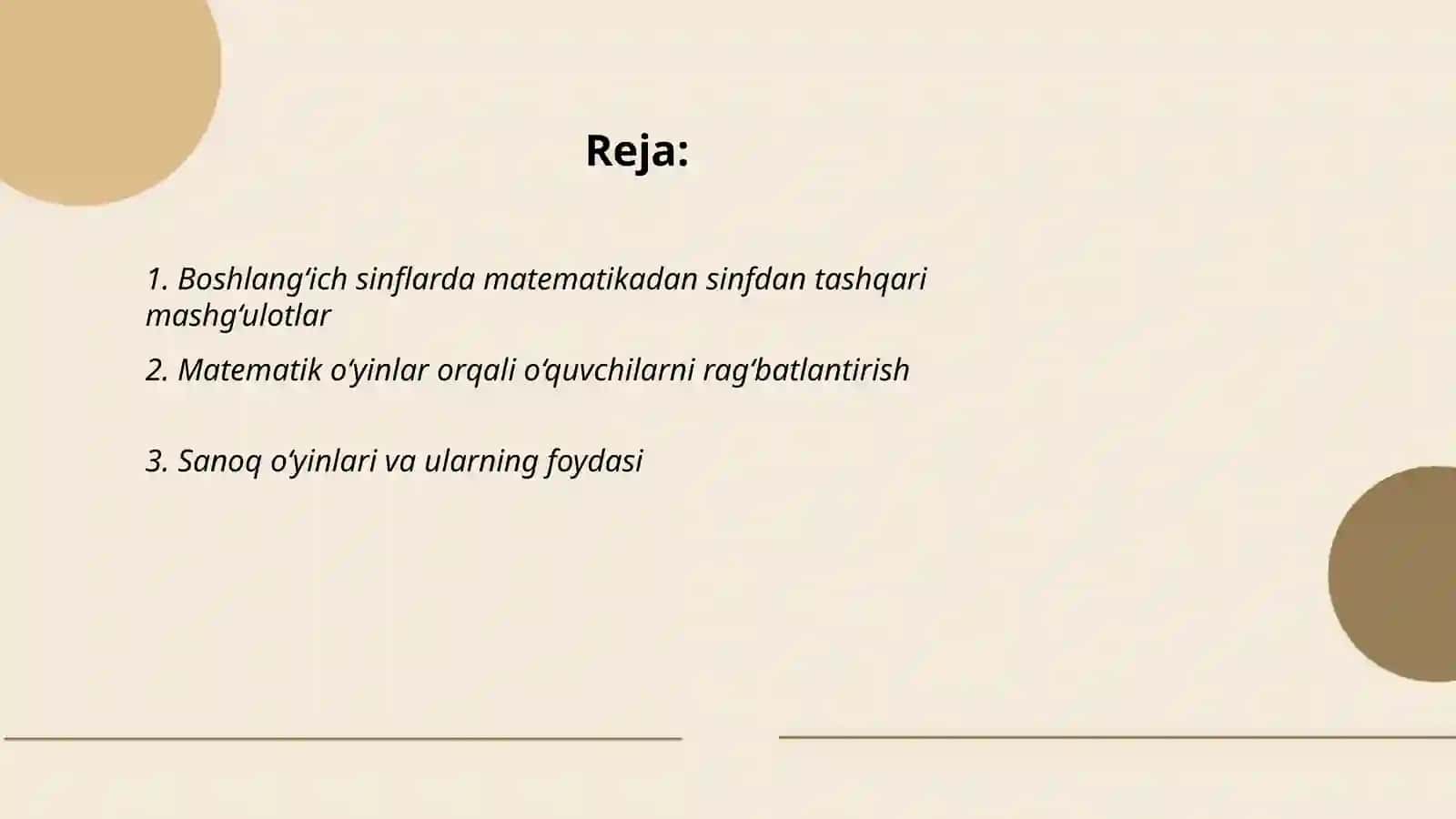 Boshlang‘ich sinflarda matematikadan sinfdan tashqari mashg‘ulotlar 2