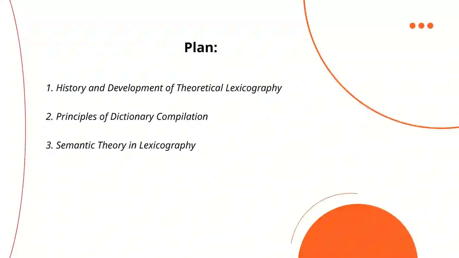 Theoretical lexicography 2