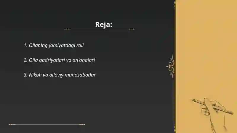 Oilaning jamiyatdagi roli 2