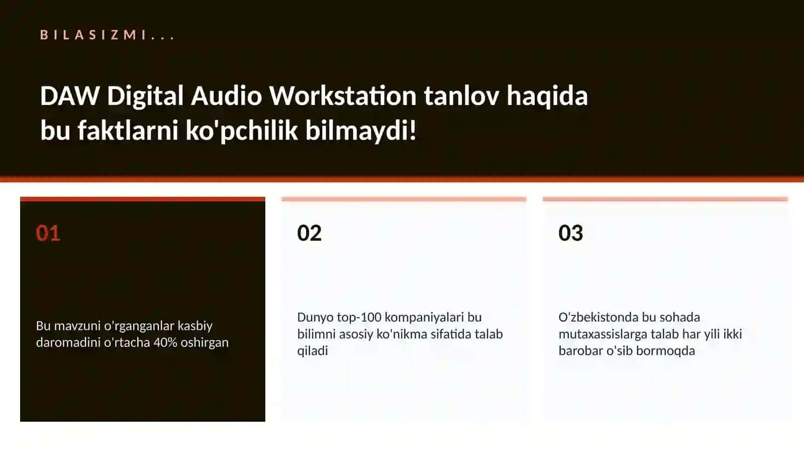 DAW Digital Audio Workstation tanlov 2