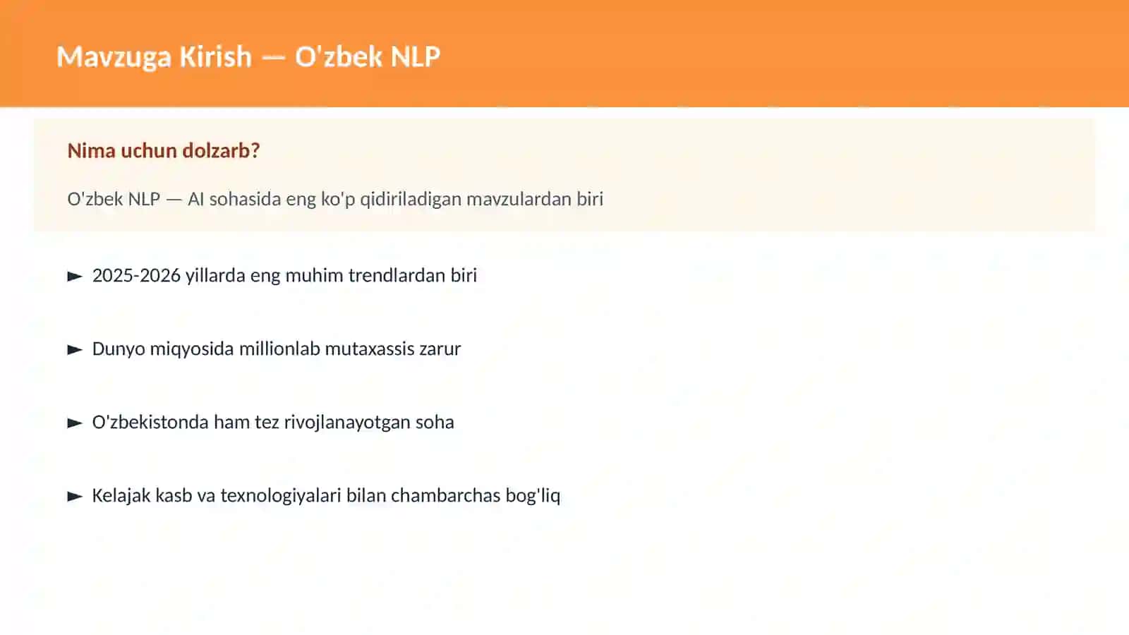 O'zbek NLP 2