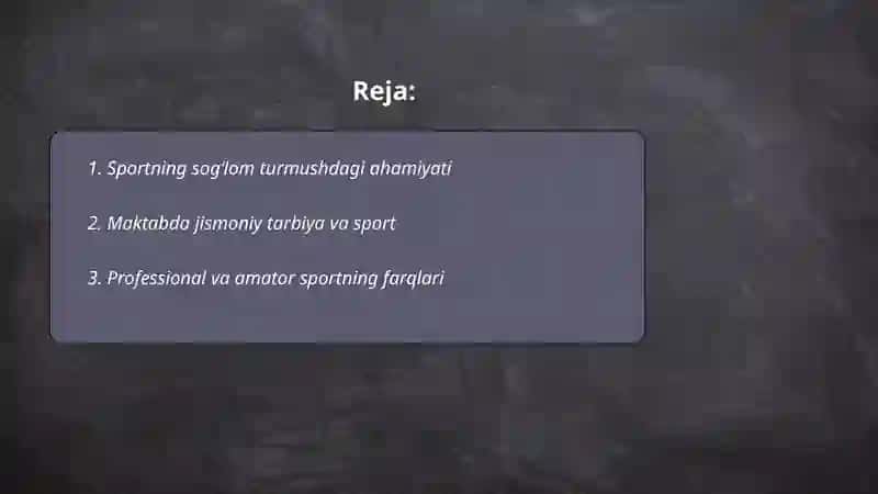 Sportning sogʻlom turmushdagi ahamiyati 2