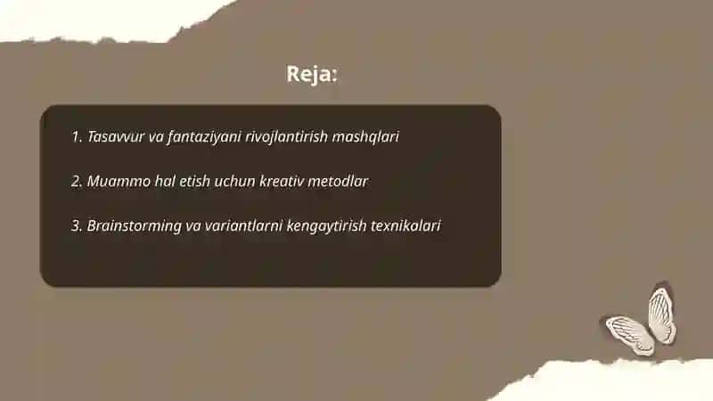 Ijodiy qobiliyatini oʻstirish usullari 2