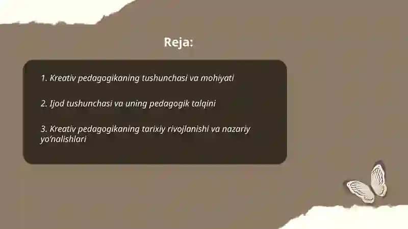 Kreativ pedagogika fanining nazariy asoslari 2