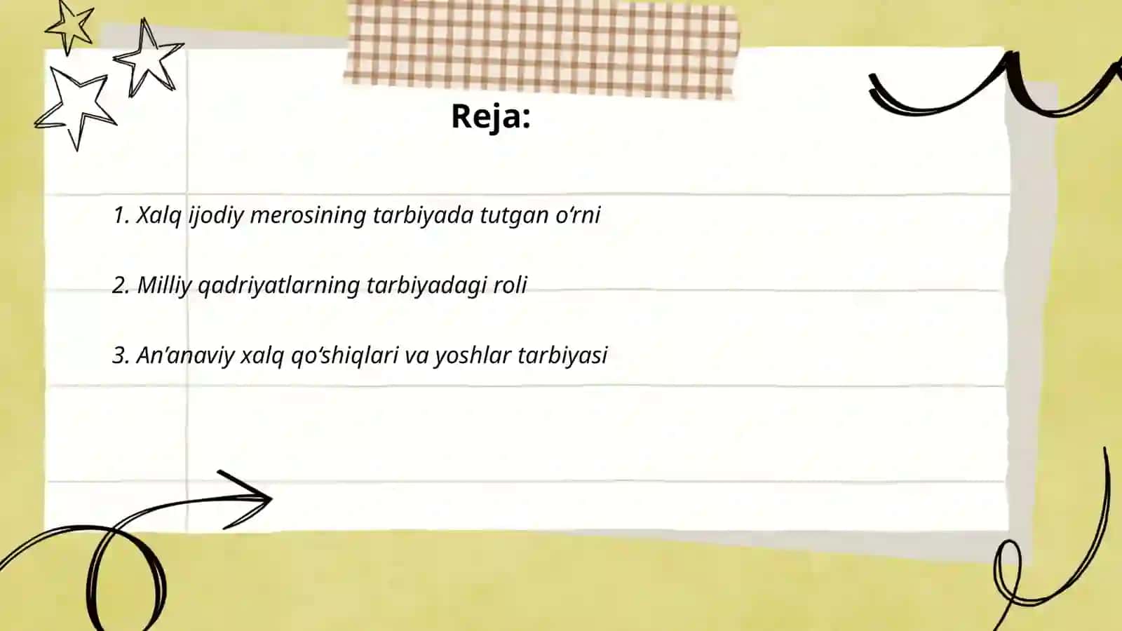 Xalq ijodiy merosi tarbiyada tutgan o‘rni 2