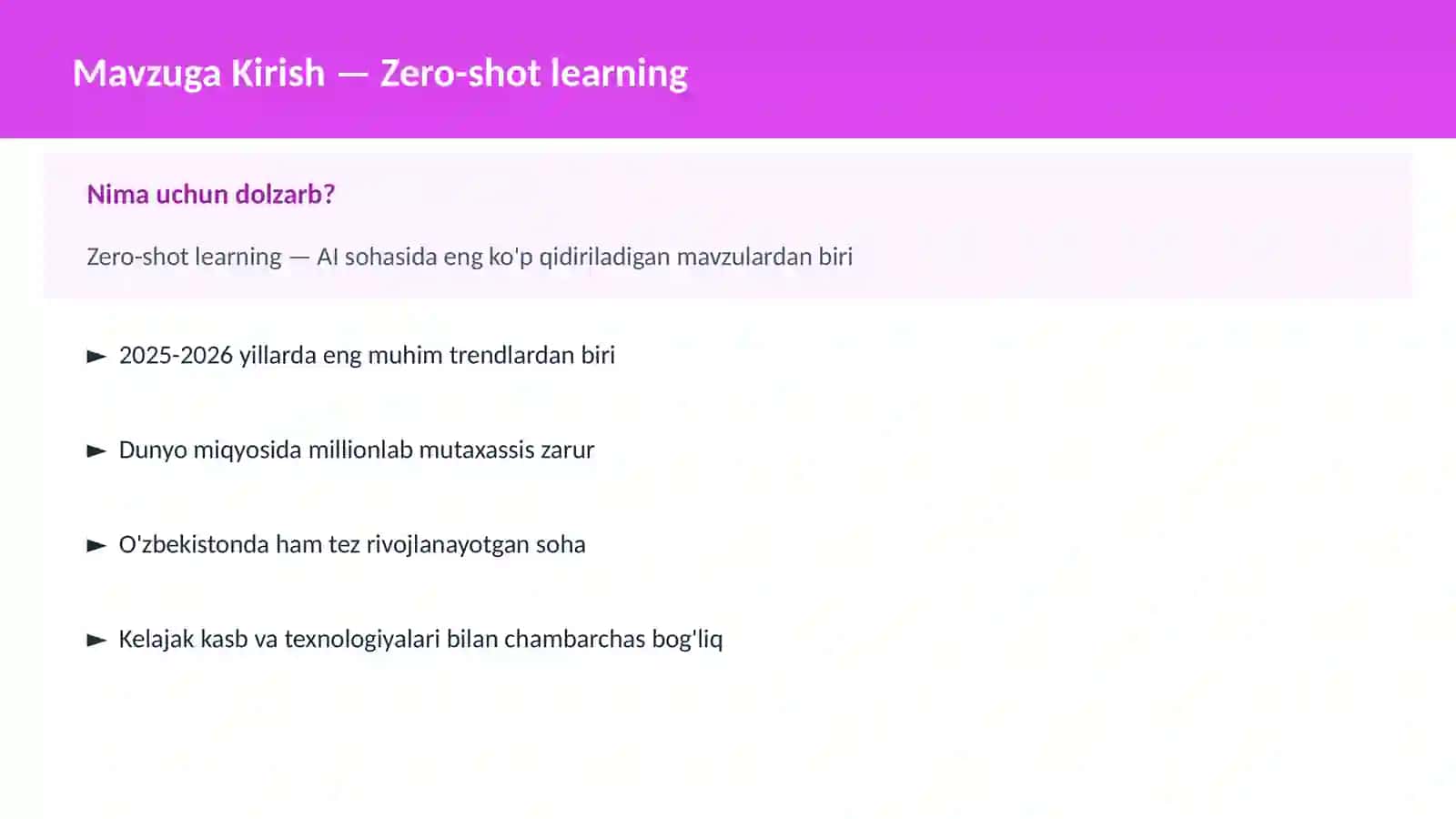 Zero-shot learning 2