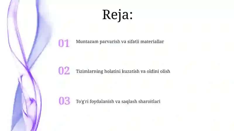 Muntazam texnik xizmat ko'rsatish va sifatli moylash 2