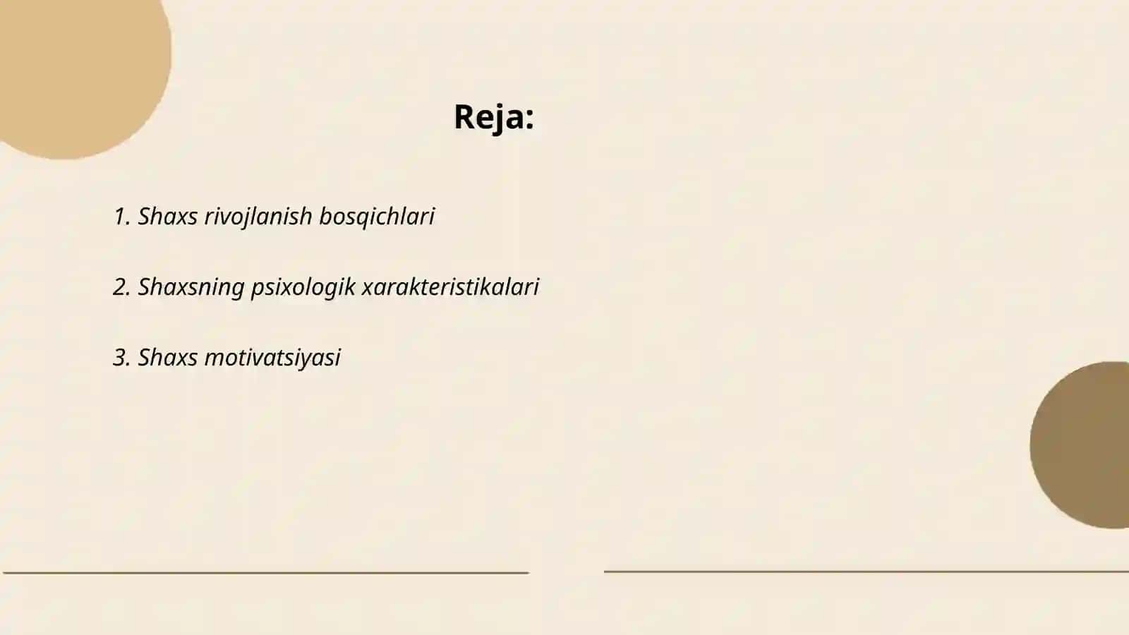 Shaxs rivojlanish bosqichlari 2