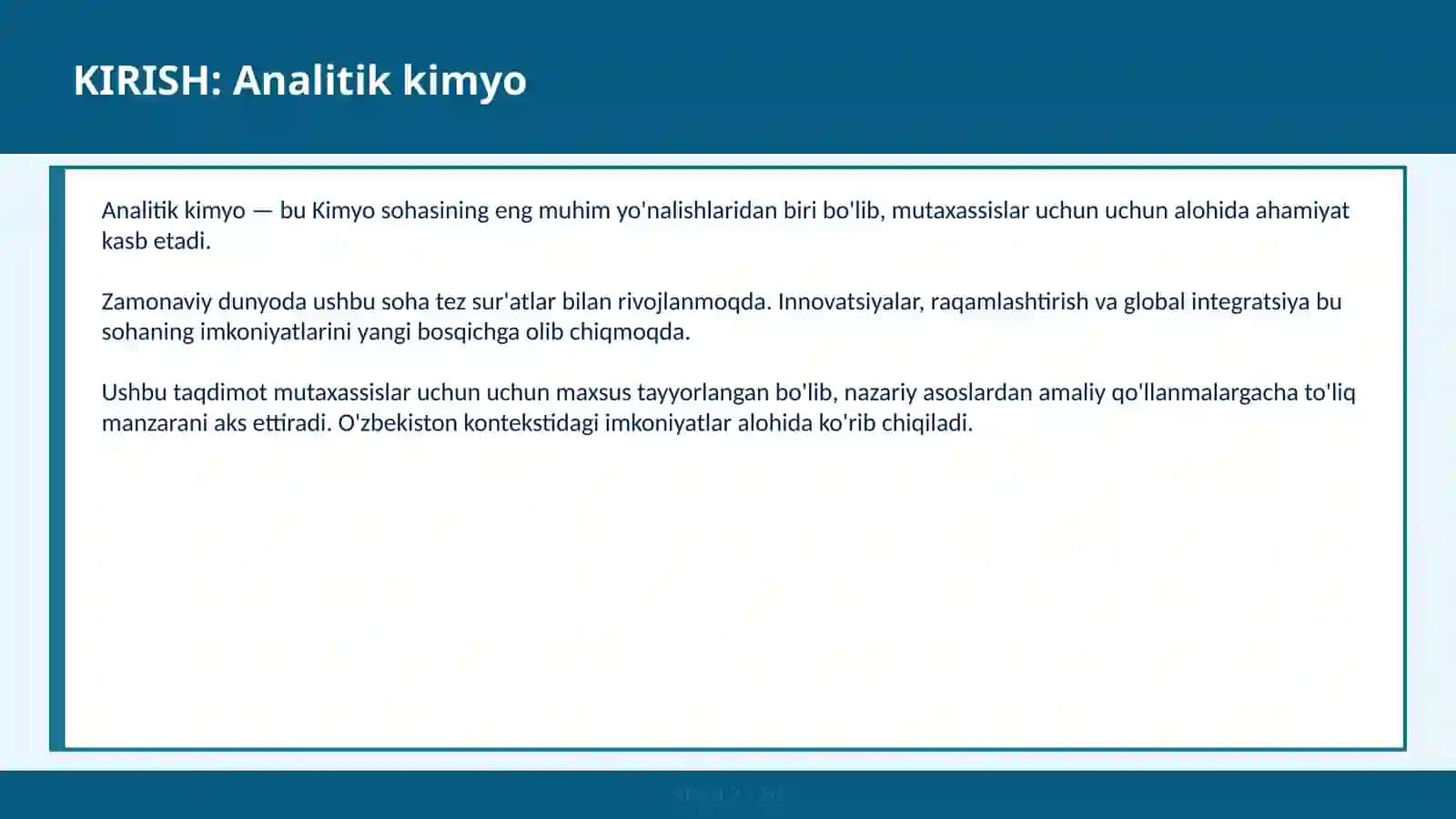 Analitik kimyo 2