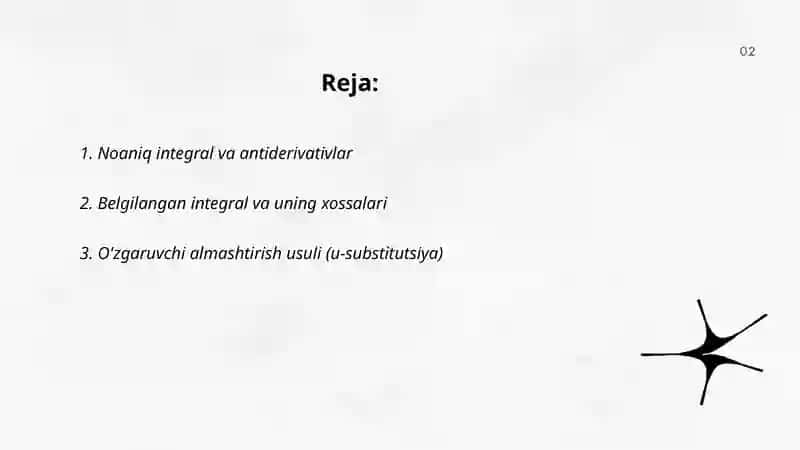 Integrallash usullari 2