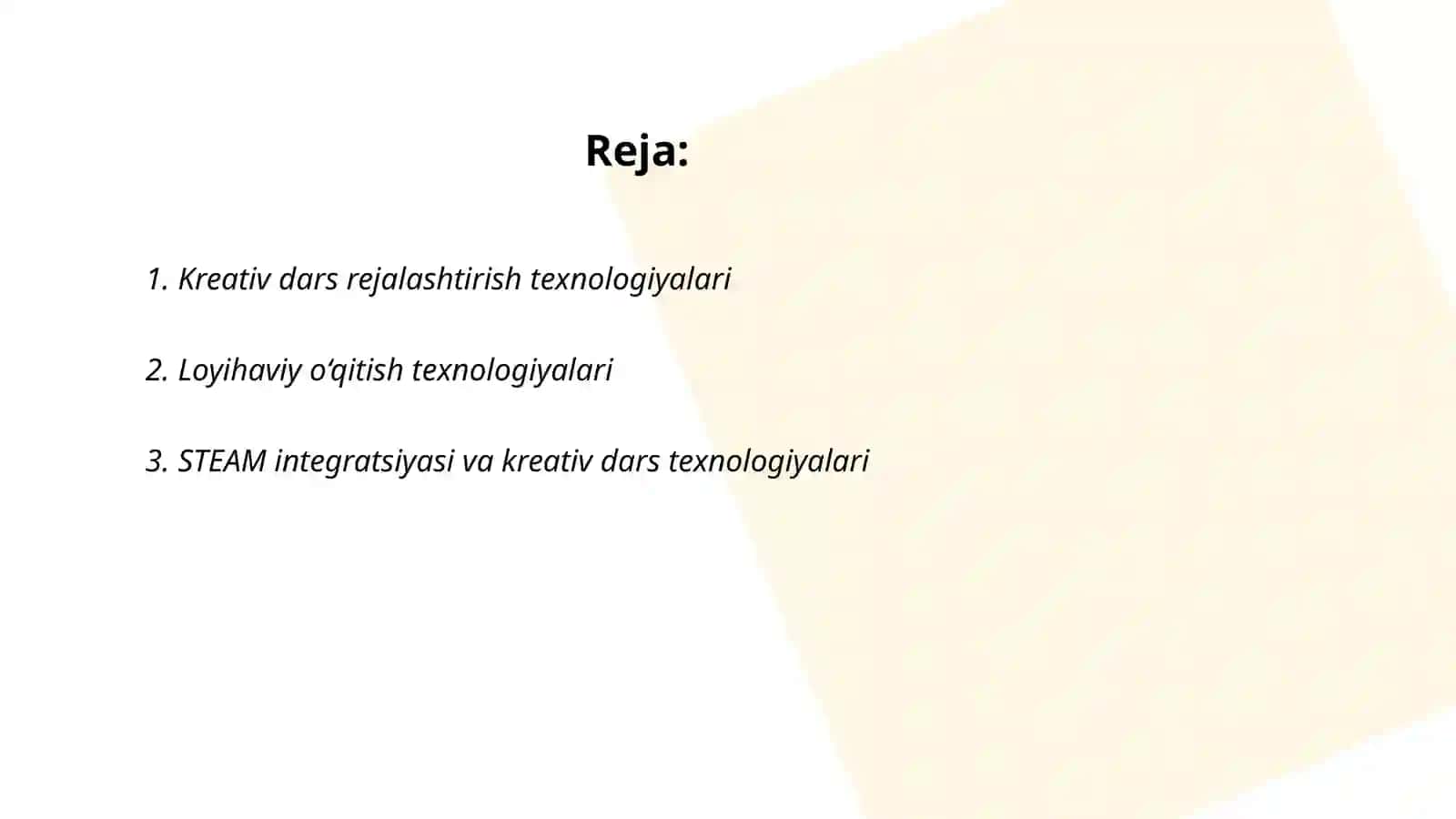 Kreativ dars tuzilishining texnologiyalari 2