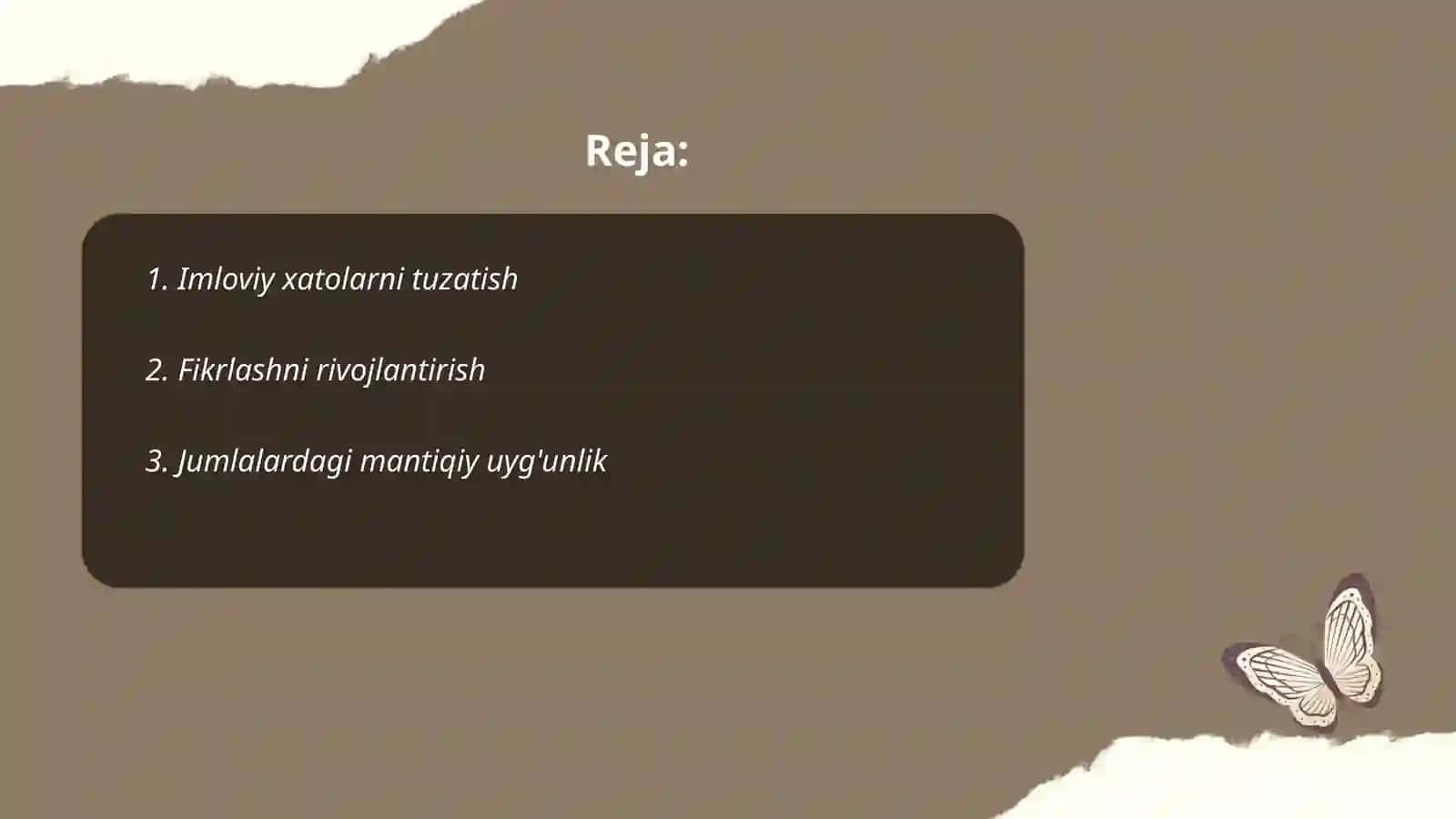 Imloviy xatolarni tuzatish 2