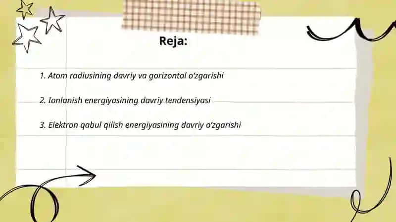 Elementlarning Davriy O'zgaruvchan Xossalari 2