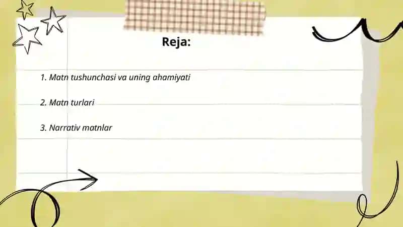 Matn va uning turlari 2