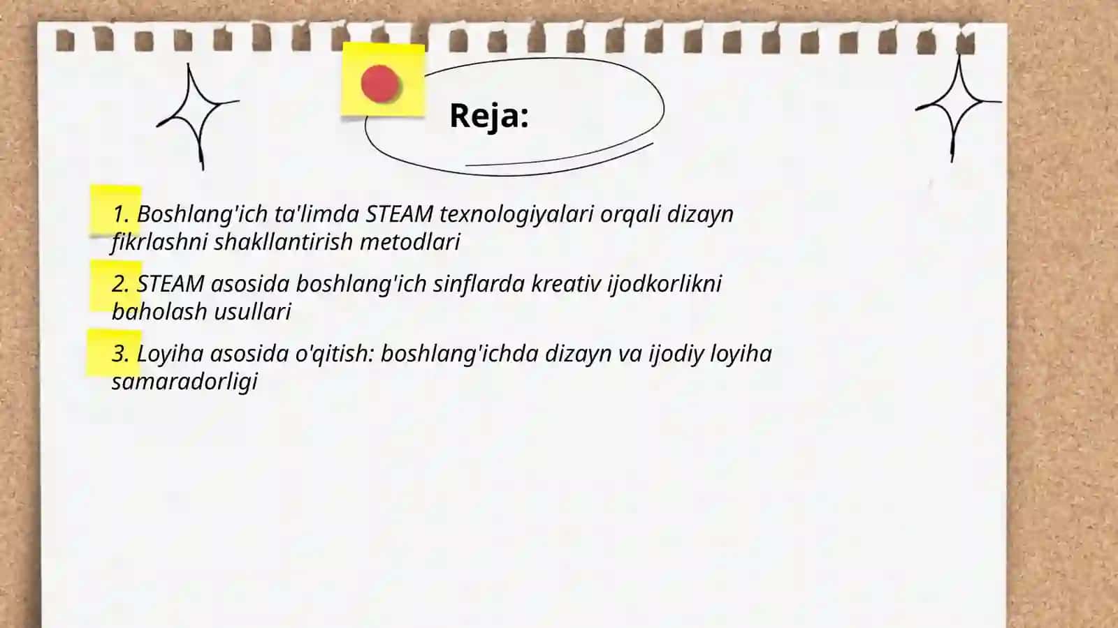 Boshlanģich ta'limda STEAM texnologiyasi asosida dizayn va kreativ ijodkorlikni shakllantirish 2